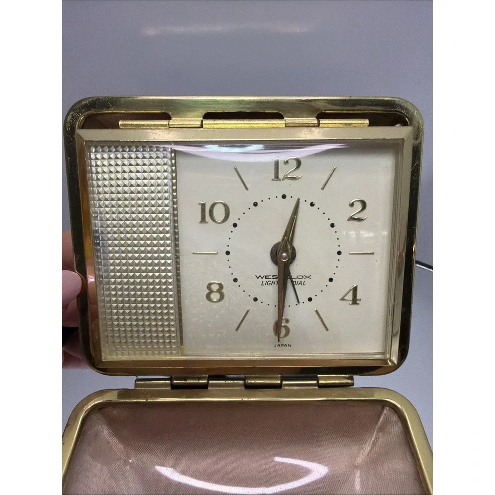 Vintage Westclox Travel Alarm Clock With Lighted Dial Made In Japan Working